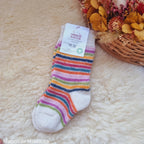 Hirsch Natur - Chaussettes Arc-en-ciel "bouclette" enfant – 100 % laine