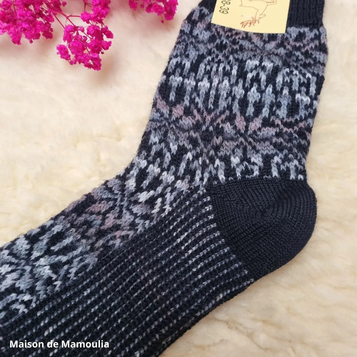 Hirsch Natur - Adult Thick Norwegian Socks - 100% Wool