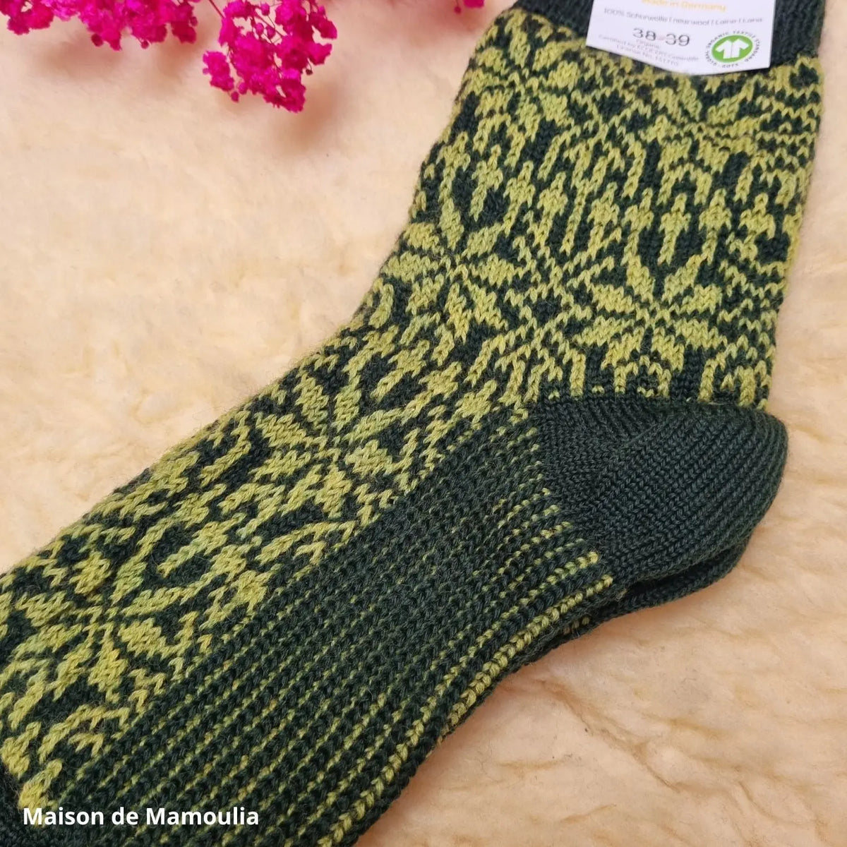 Hirsch Natur - Adult Thick Norwegian Socks - 100% Wool