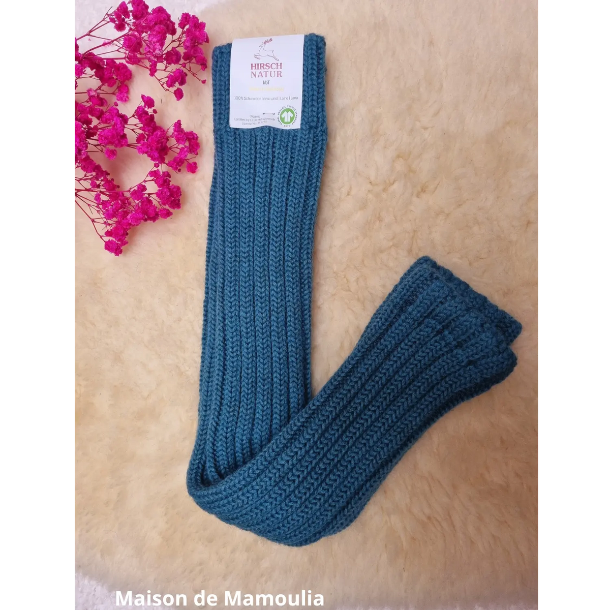 Hirsch Natur - Jambières / guêtres épaisses – 100 % laine – Adulte