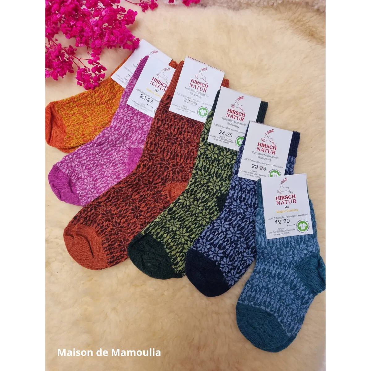 Hirsch Natur - Thick Children's Socks - 100% Wool