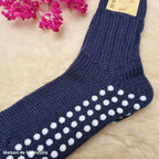 Hirsch Natur - Adult non-slip socks - 100% wool