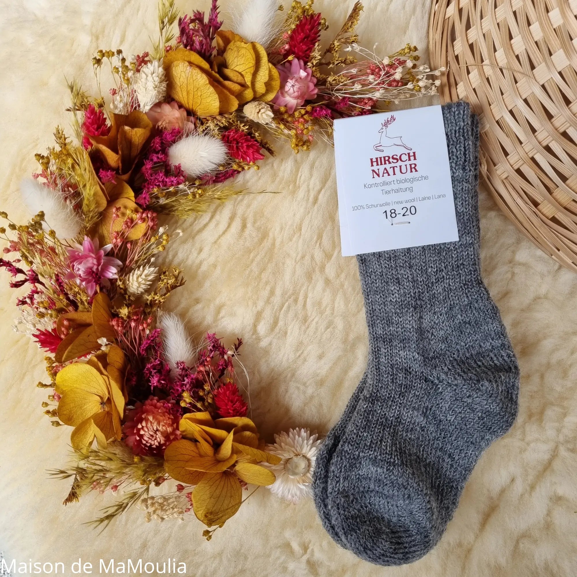 Hirsch Natur - Thick Children's Socks - 100% Wool