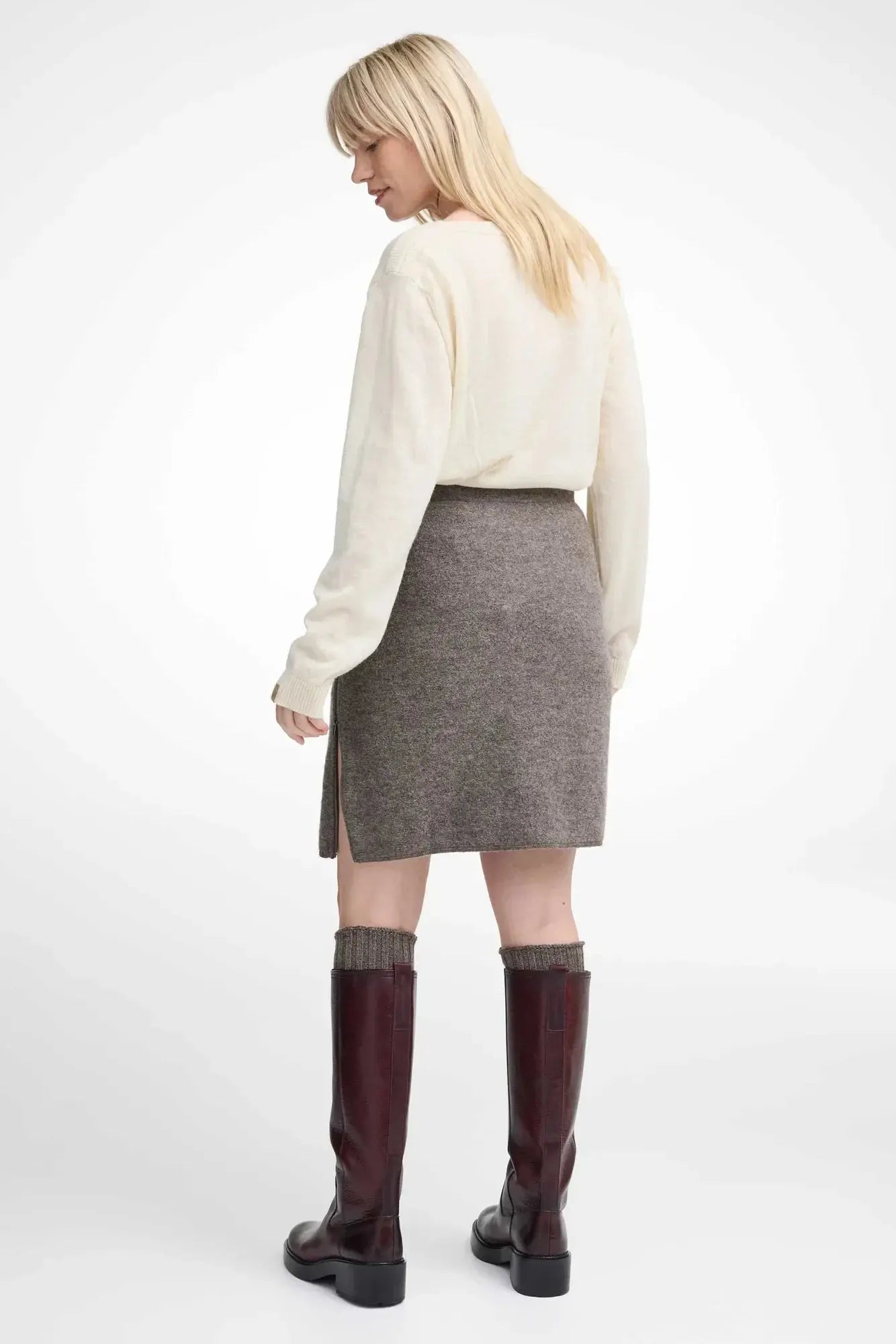 Ivanhoe - Jupe femme Vegby en laine bouillie