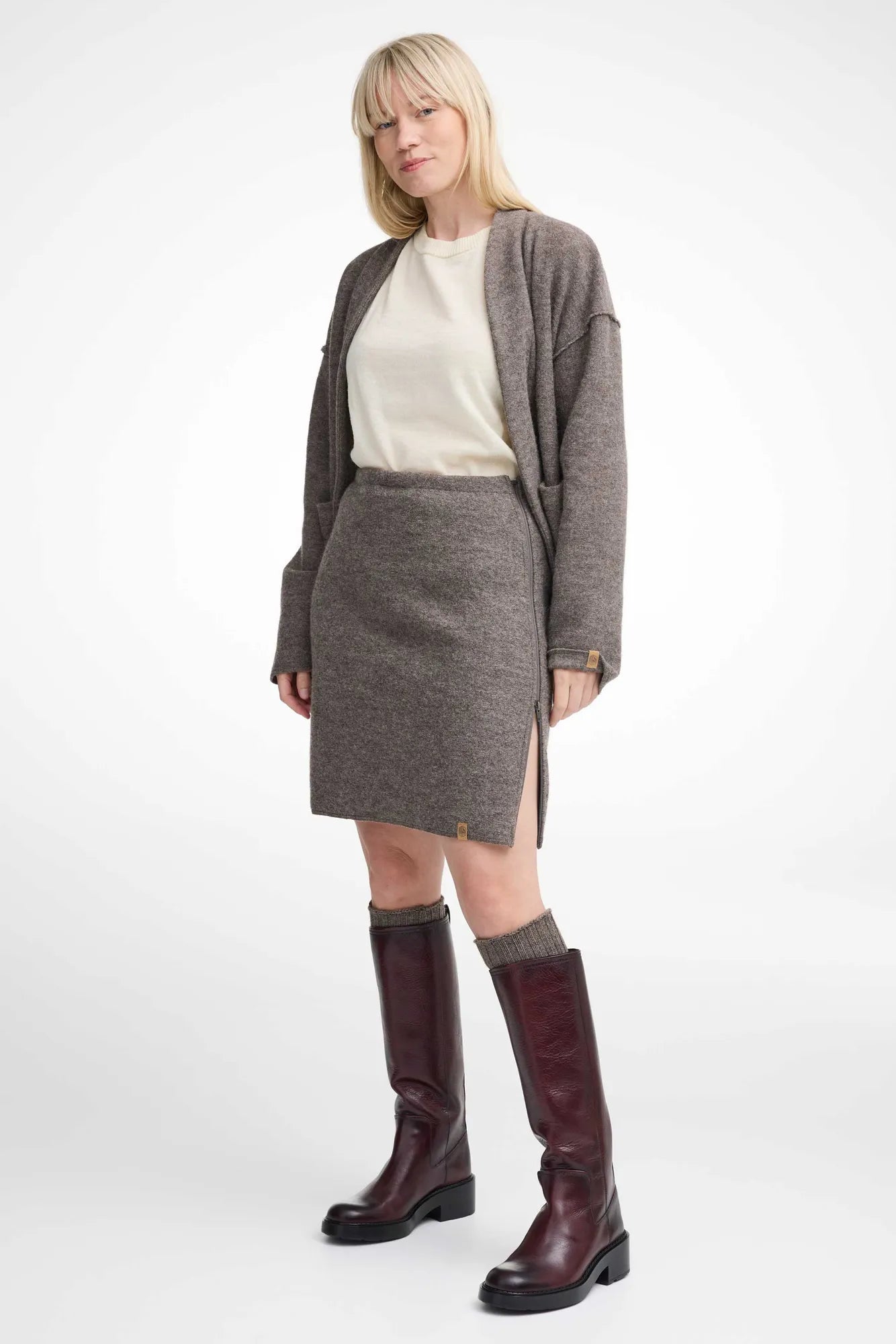 Ivanhoe - Jupe femme Vegby en laine bouillie