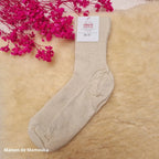 Hirsch Natur - Adult non-slip socks - 100% wool