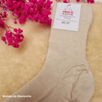Hirsch Natur - Adult non-slip socks - 100% wool