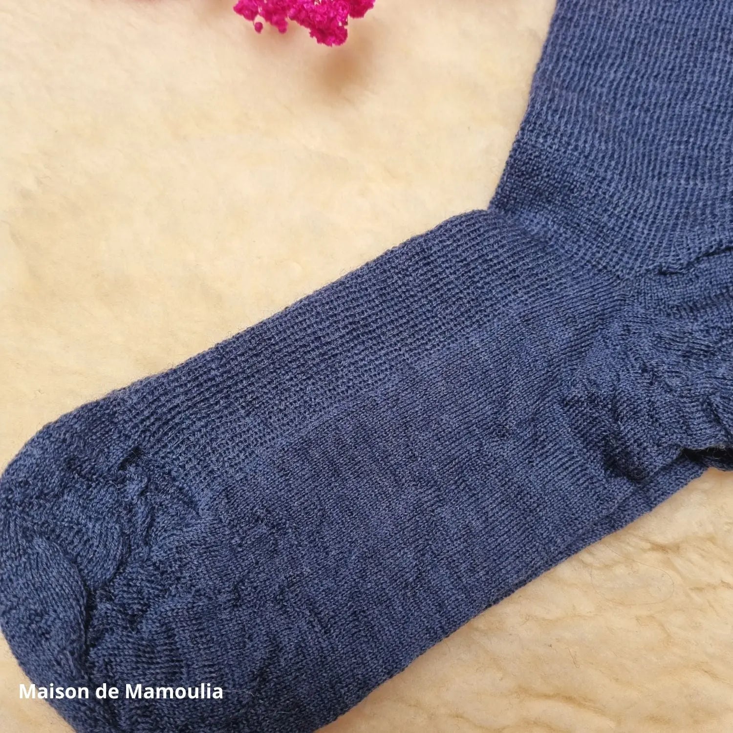 Hirsch Natur - Adult non-slip socks - 100% wool
