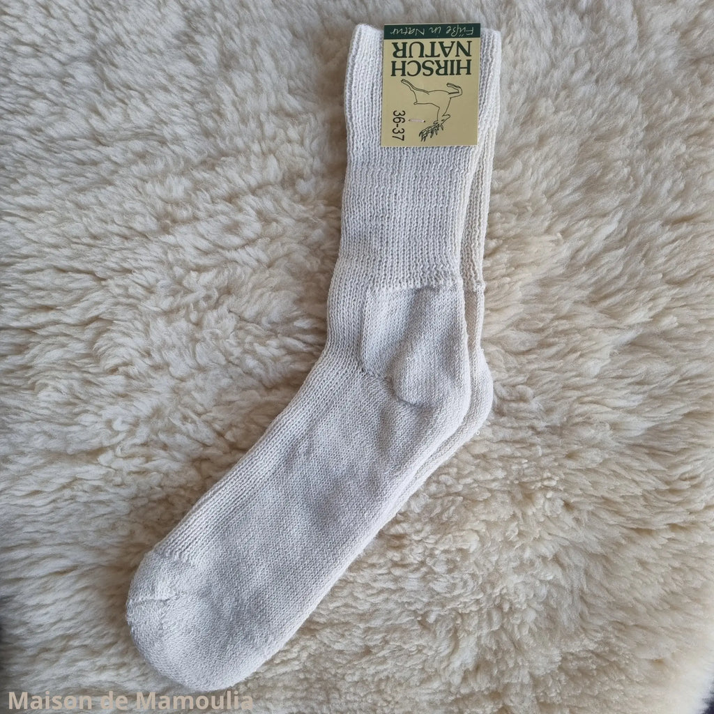 Hirsch Natur - Chaussettes adulte épaisses – laine - soie Hirsch Natur