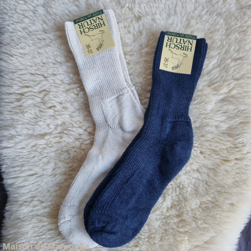 Hirsch Natur - Chaussettes adulte épaisses – laine - soie Hirsch Natur