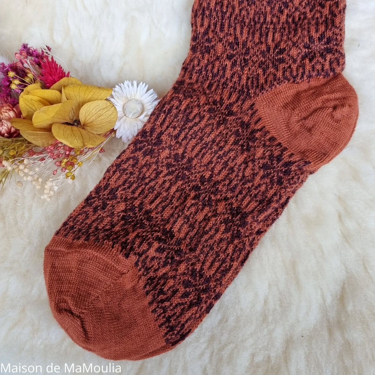 Hirsch Natur – Chaussettes norvégiennes adulte – 100 % laine – Fines