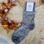 Hirsch Natur – Chaussettes norvégiennes adulte – 100 % laine – Fines