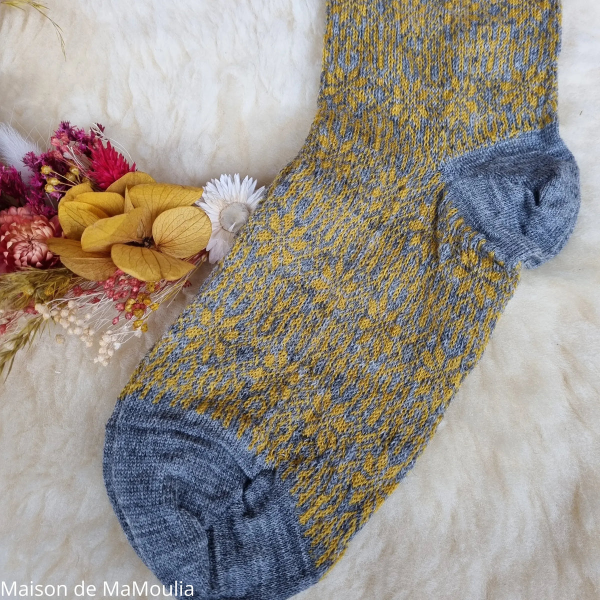Hirsch Natur – Chaussettes norvégiennes adulte – 100 % laine – Fines