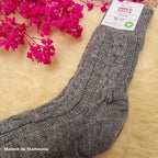 Hirsch Natur - Adult non-slip socks - 100% wool
