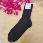 Hirsch Natur - Adult non-slip socks - 100% wool