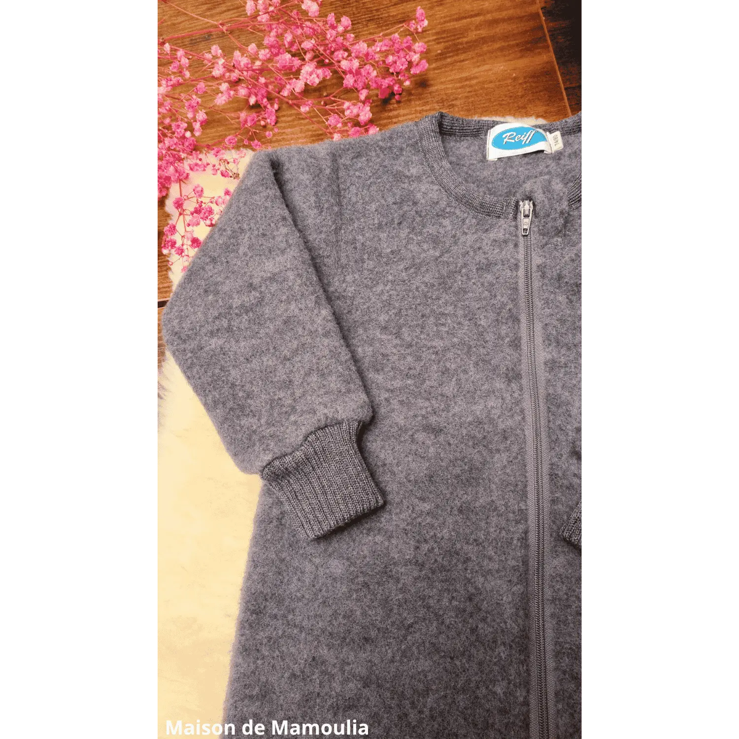 Reiff - Combinaison pyjama enfant en laine mérinos polaire Reiff