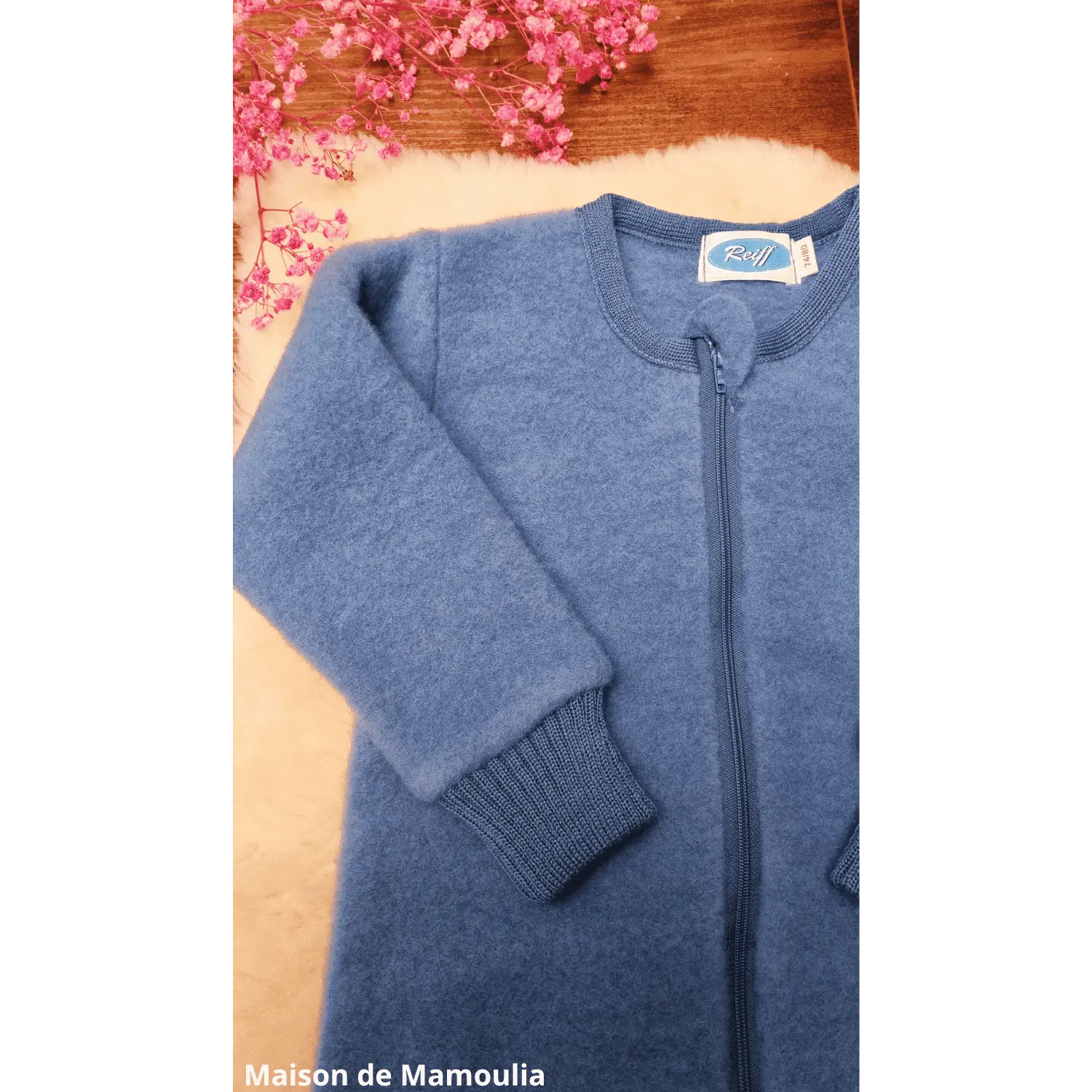 Reiff - Combinaison pyjama enfant en laine mérinos polaire Reiff