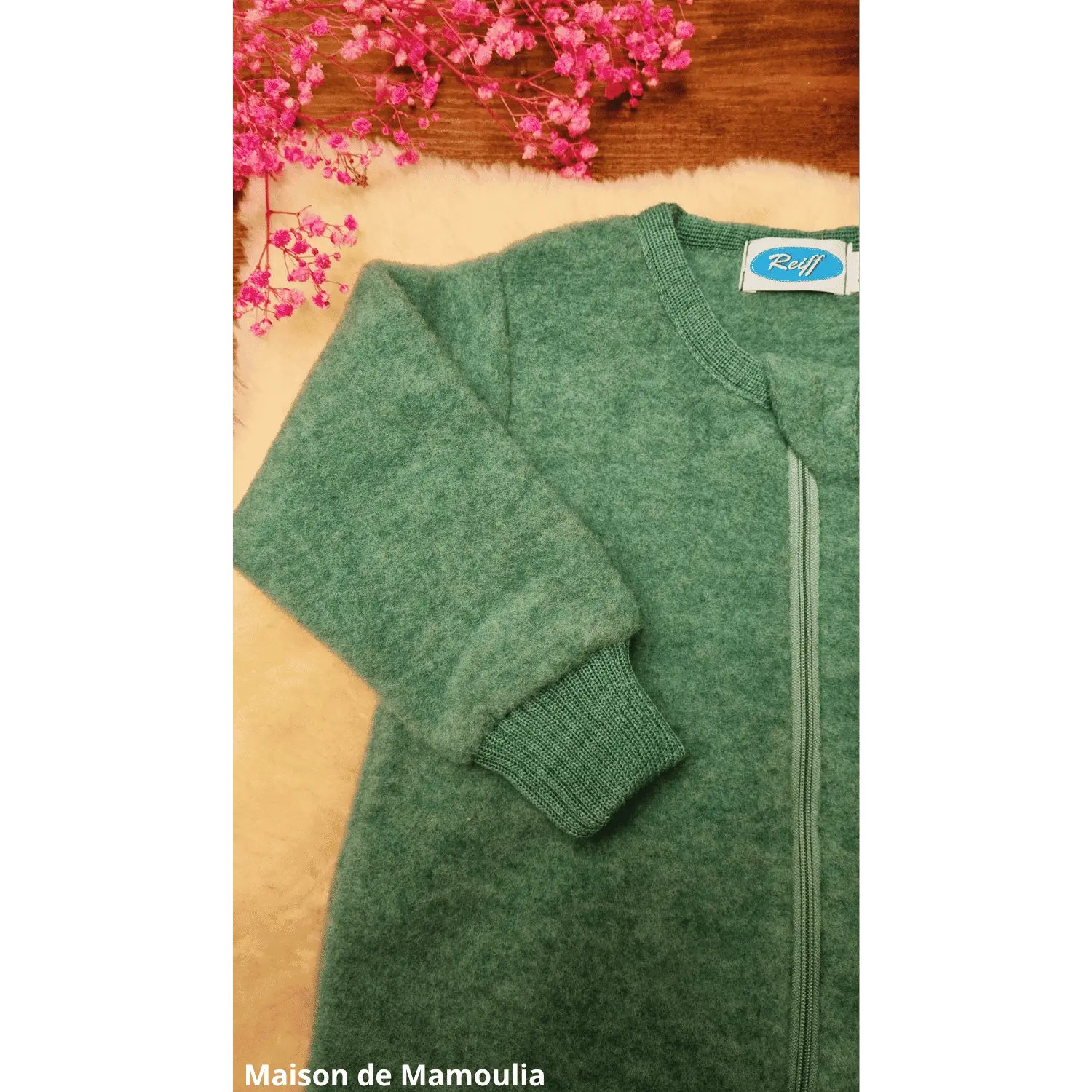 Reiff - Combinaison pyjama enfant en laine mérinos polaire Reiff