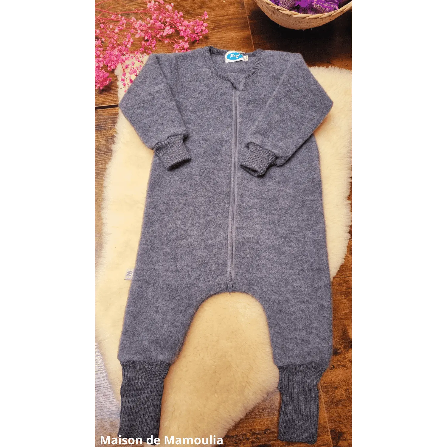 Reiff - Combinaison pyjama enfant en laine mérinos polaire Reiff