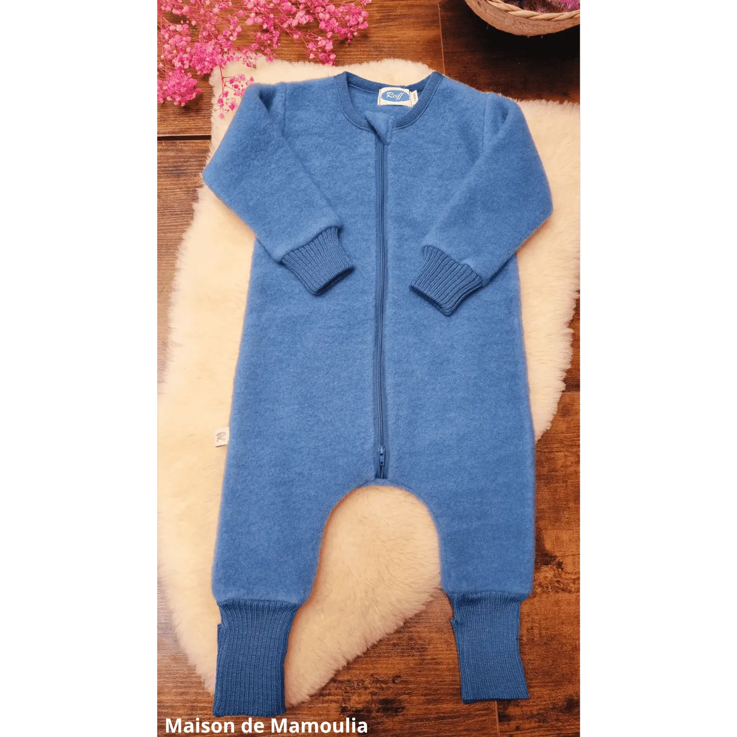 Reiff - Combinaison pyjama enfant en laine mérinos polaire Reiff