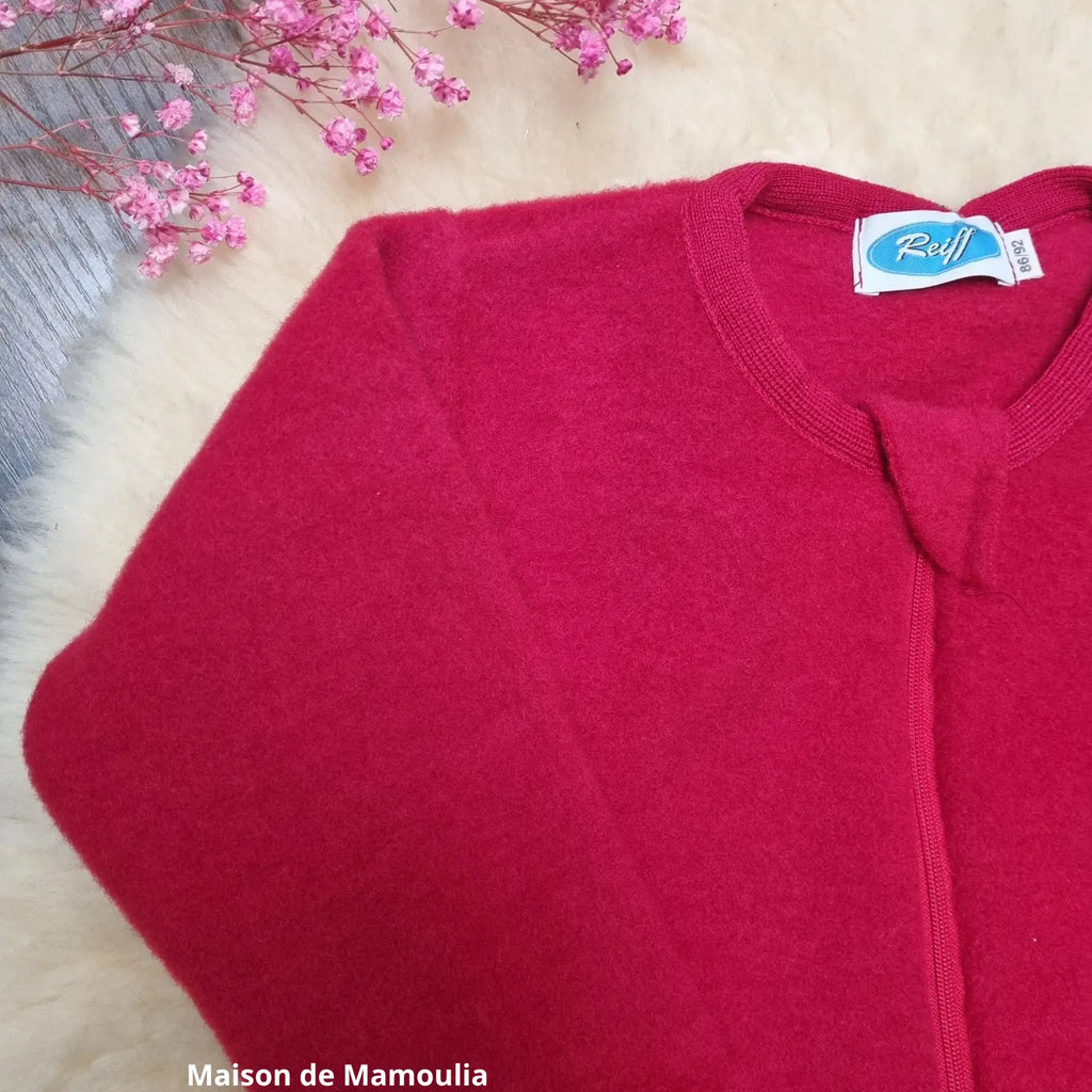 Reiff - Combinaison pyjama enfant en laine mérinos polaire Reiff
