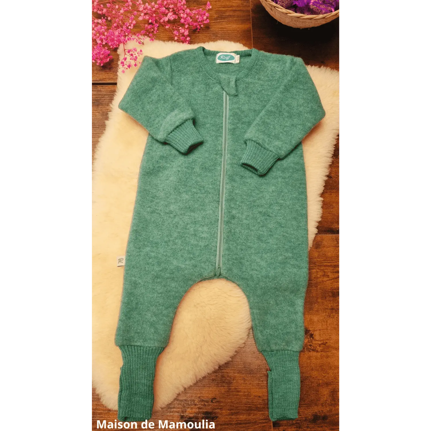 Reiff - Combinaison pyjama enfant en laine mérinos polaire Reiff