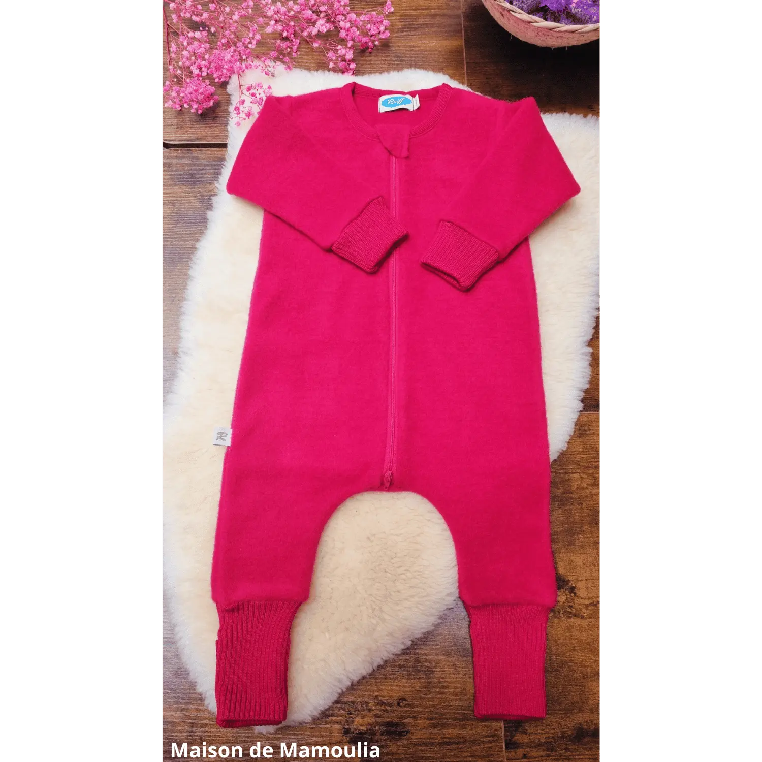 Reiff - Combinaison pyjama enfant en laine mérinos polaire Reiff