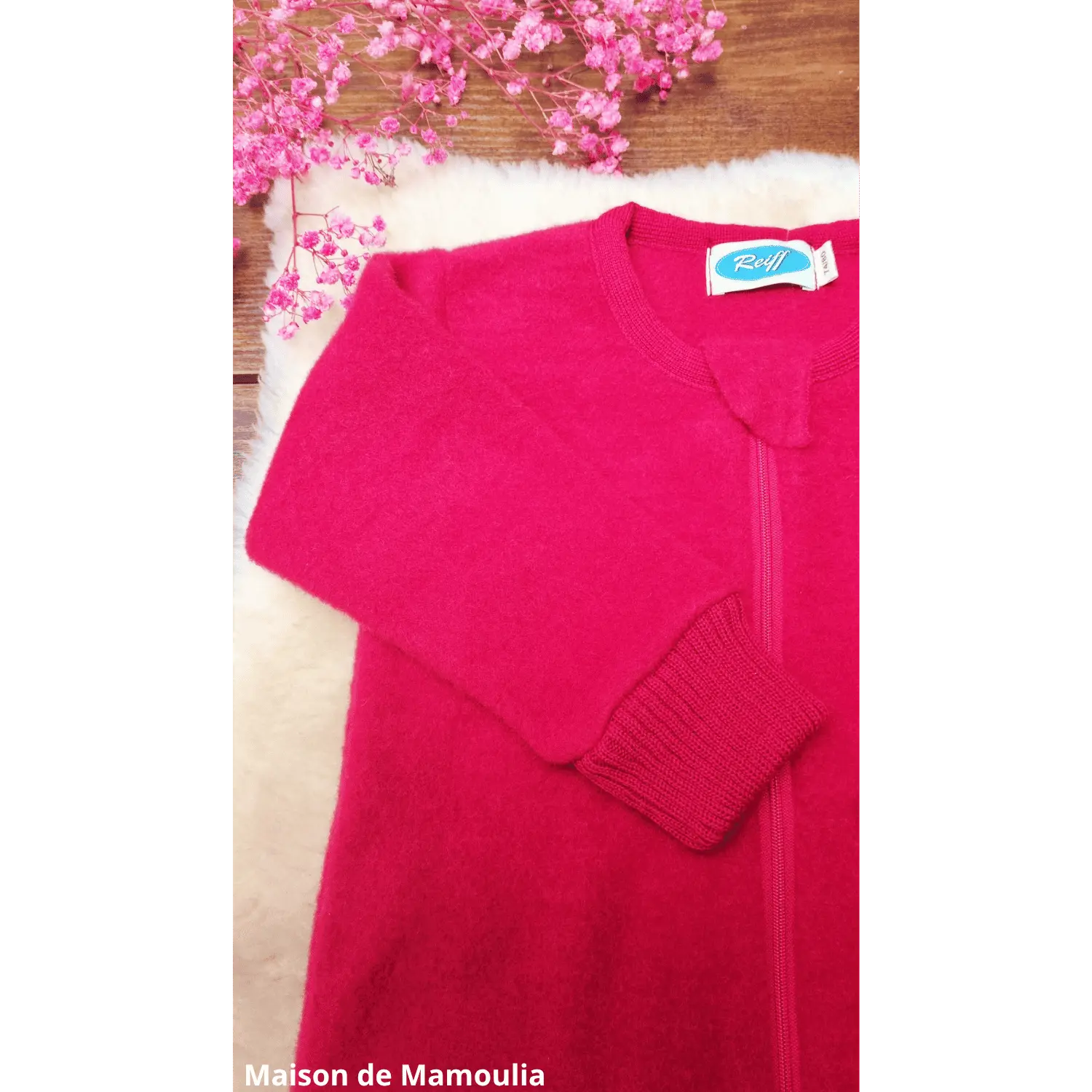 Reiff - Combinaison pyjama enfant en laine mérinos polaire Reiff