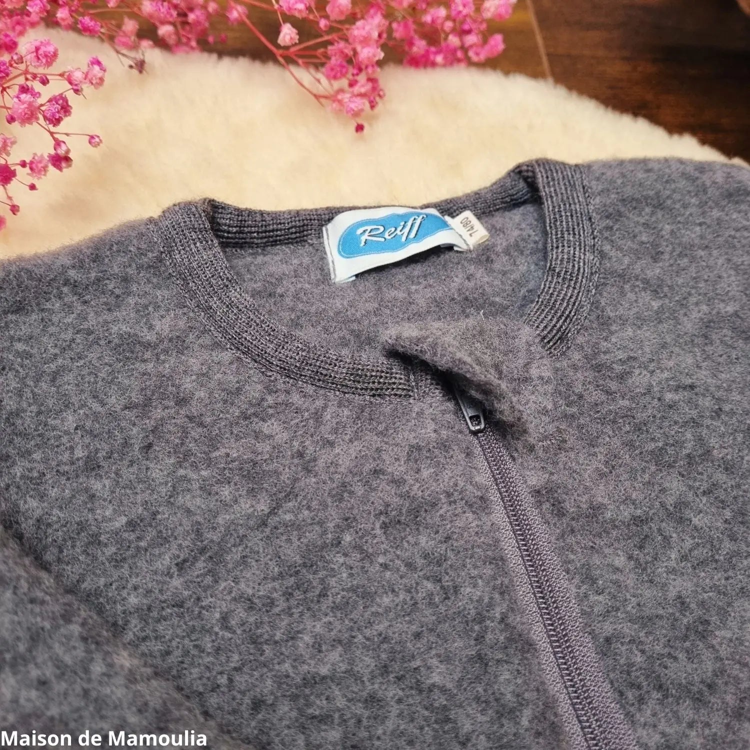 Reiff - Combinaison pyjama enfant en laine mérinos polaire Reiff