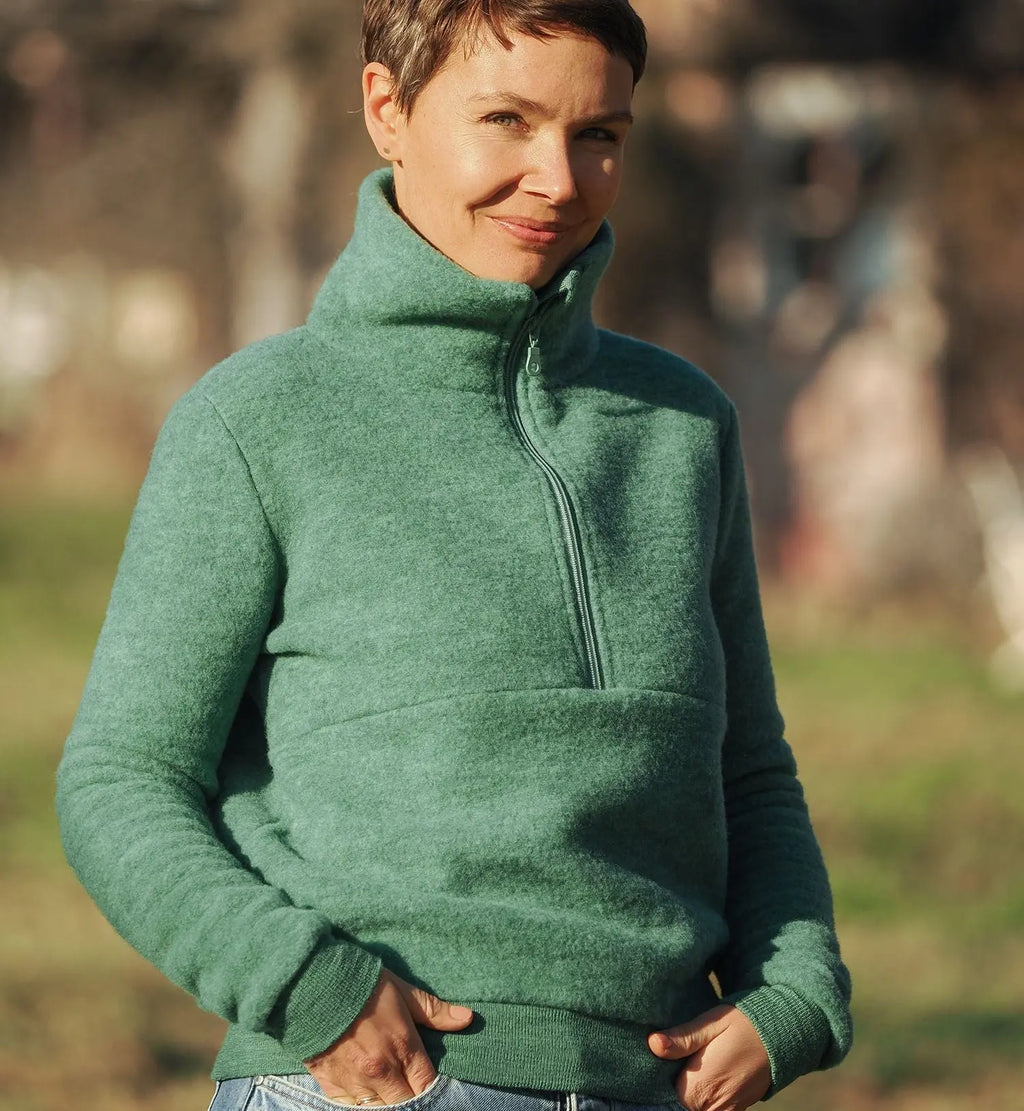 Reiff - Pull femme col camionneur en laine mérinos polaire Reiff