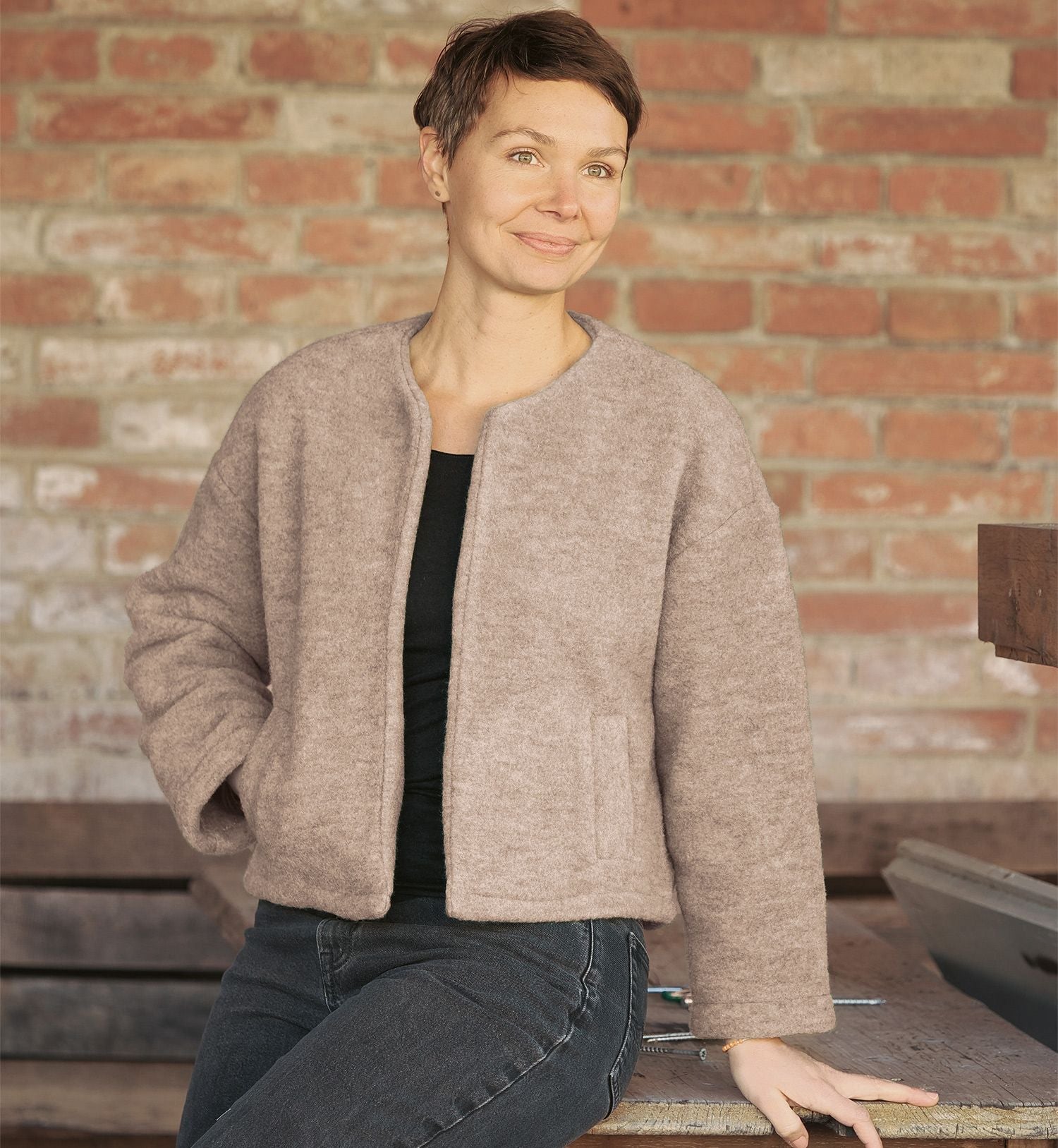 Reiff - Veste cardigan femme Jette en laine mérinos polaire