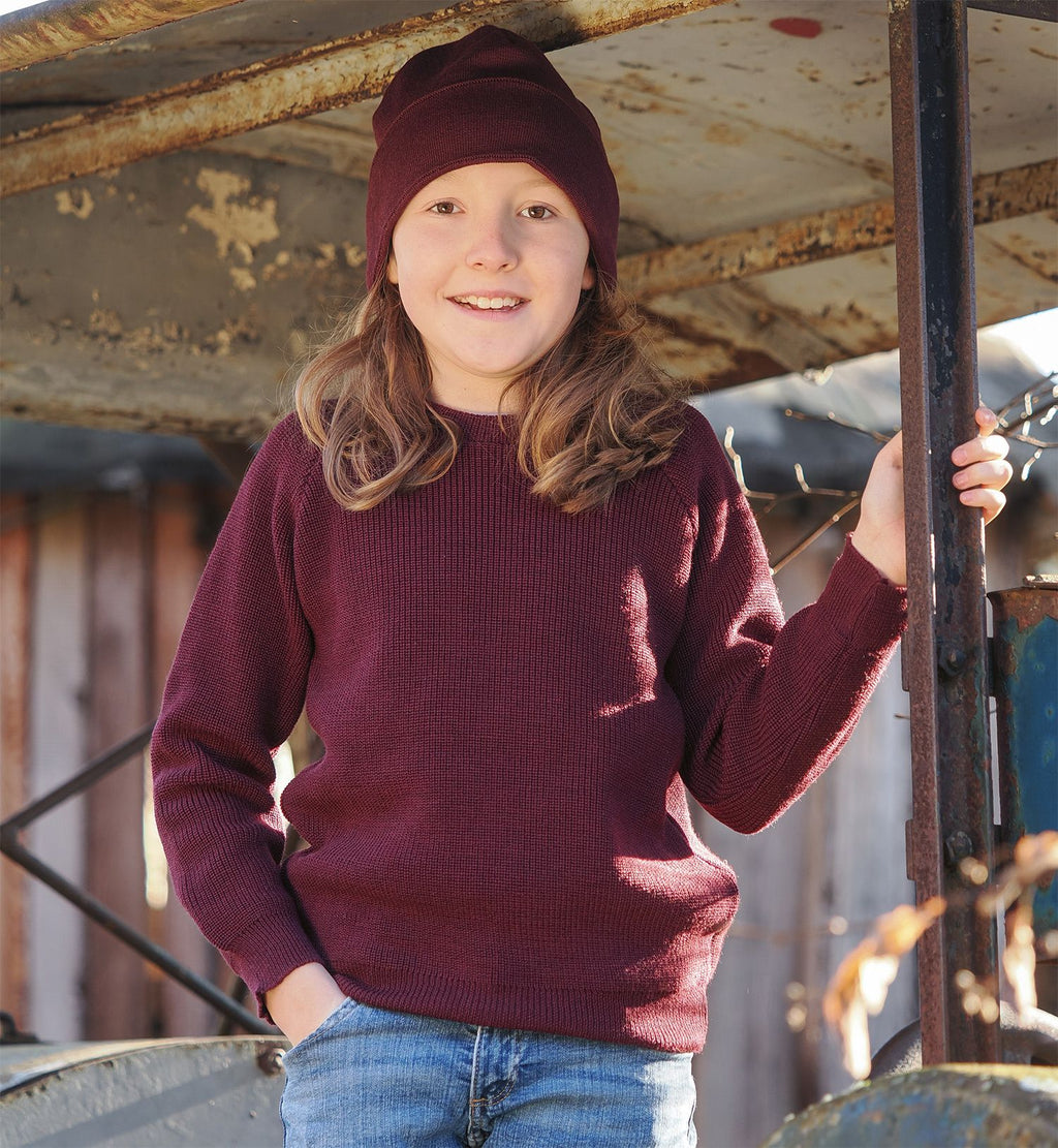 Reiff - Pull enfant laine mérinos, maille perlée