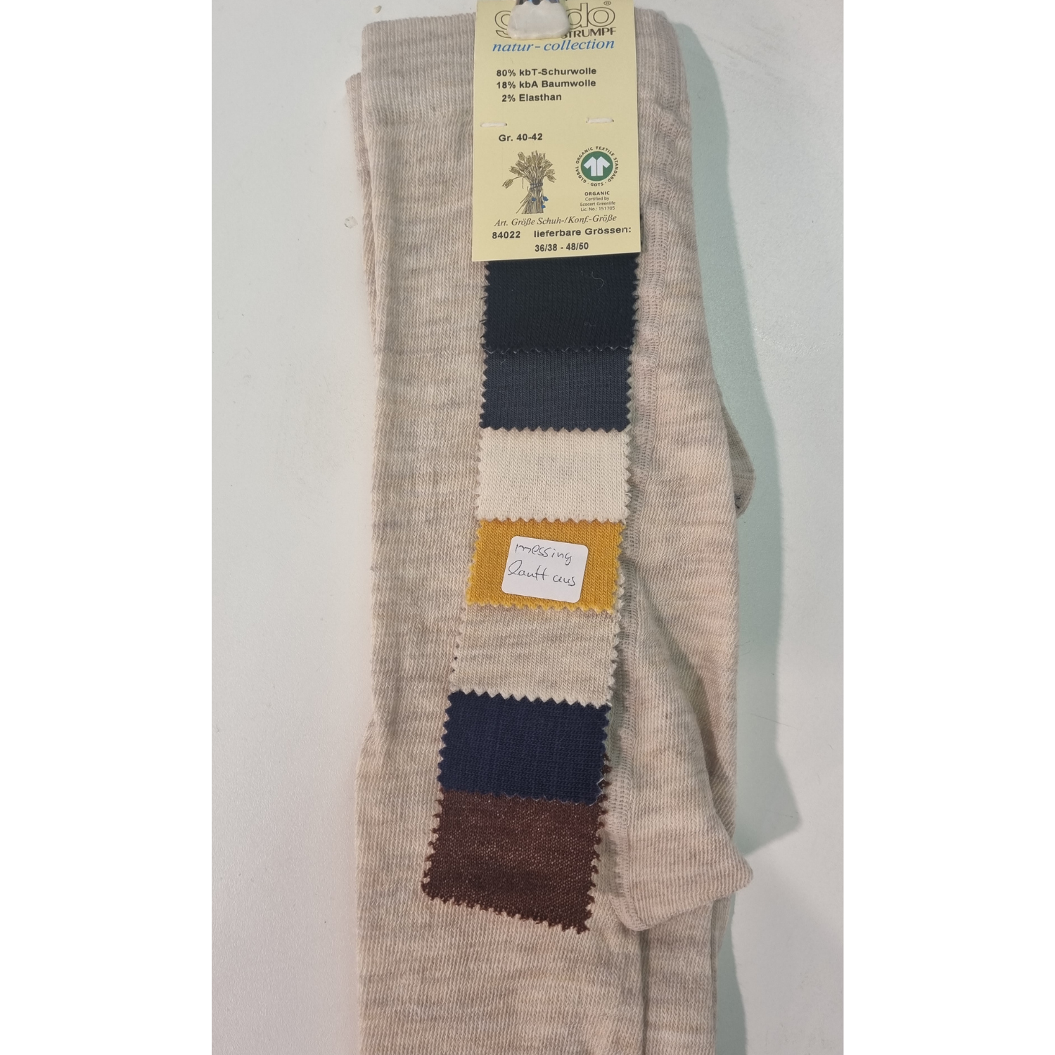 Grödo - Collant femme laine-coton bio