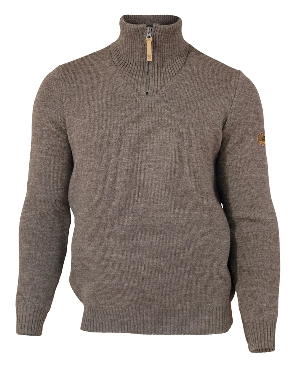Ivanhoe - Pull homme Elm demi-zip pure laine