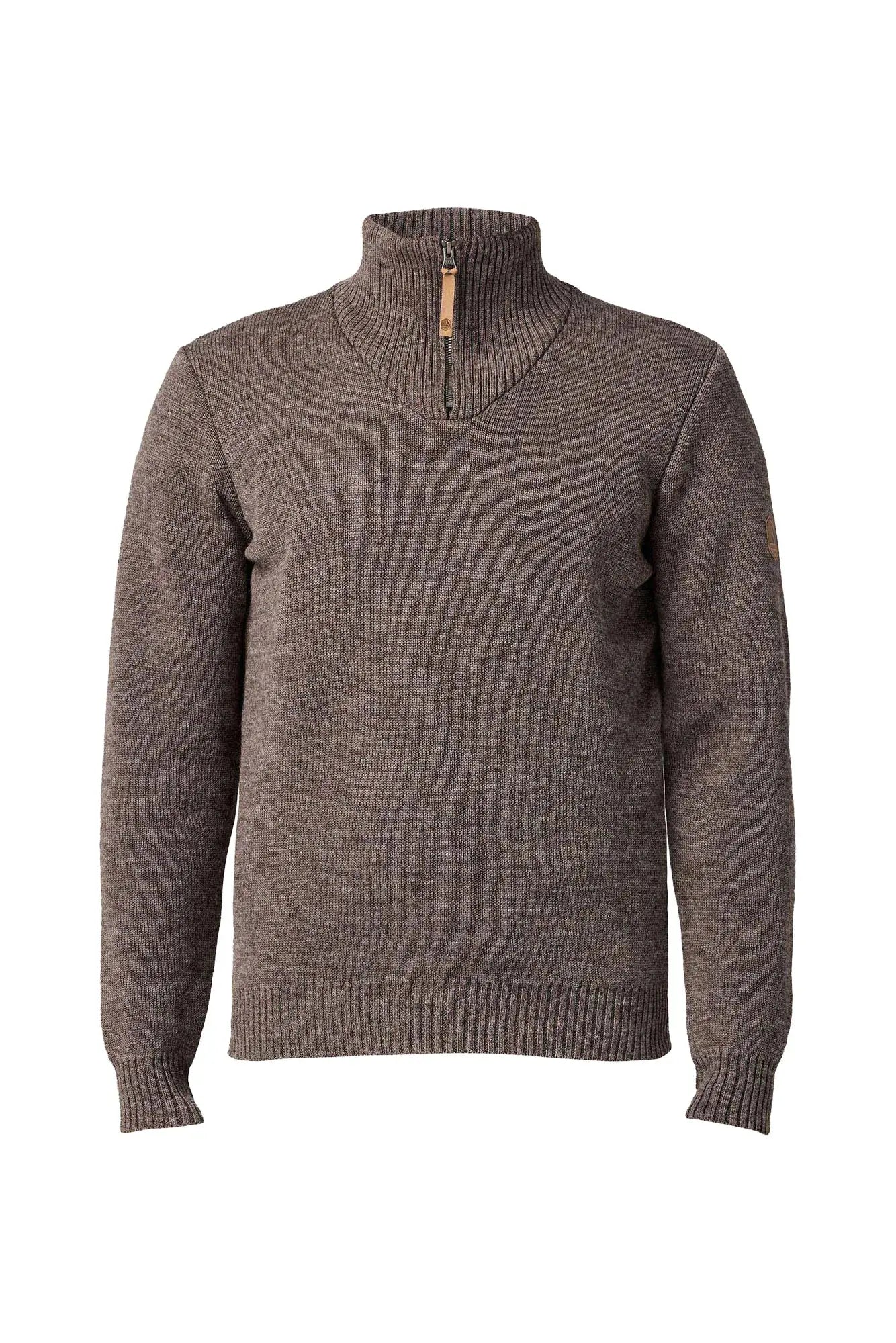 Ivanhoe - Pull homme Elm demi-zip pure laine