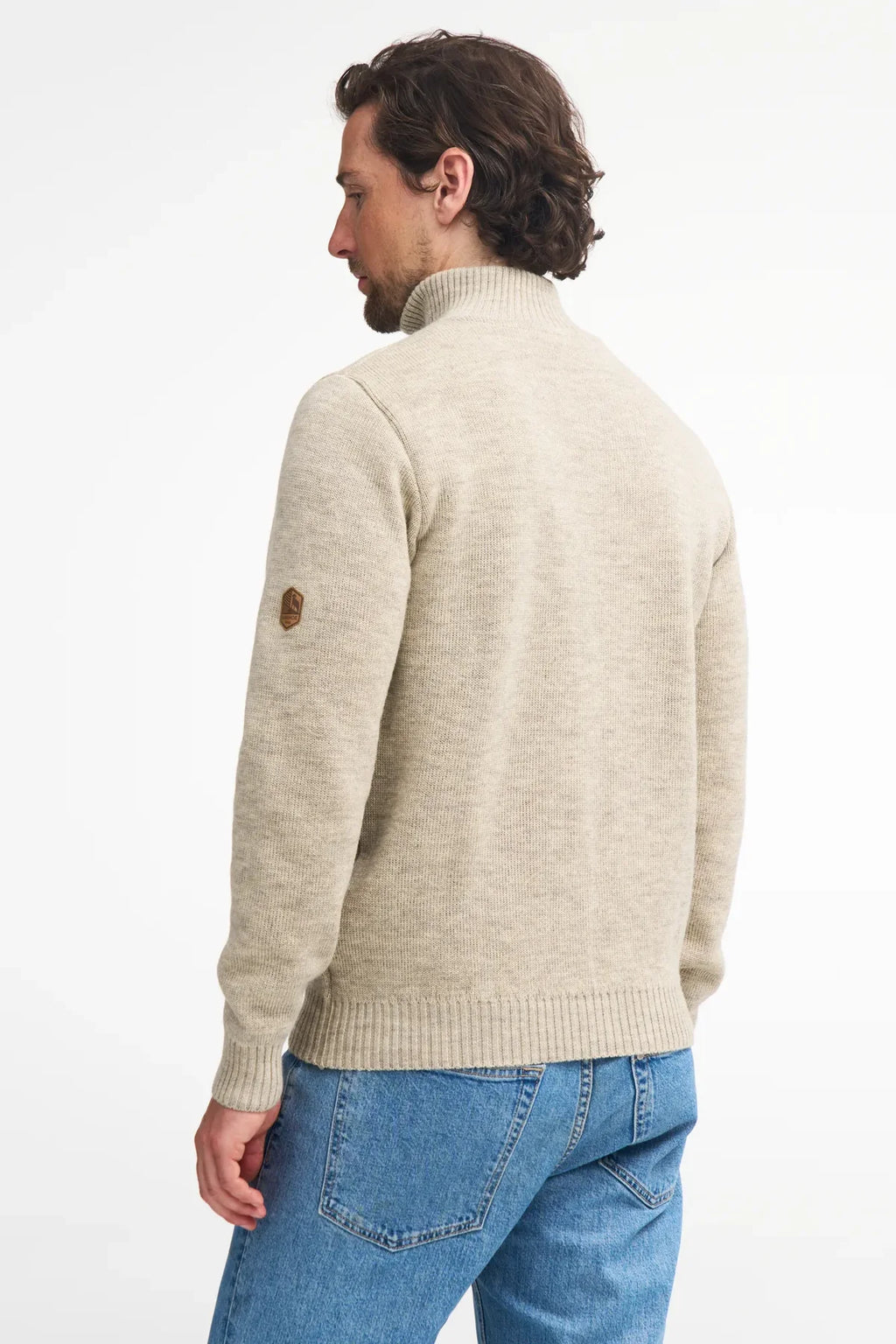 Ivanhoe - Pull homme Elm demi-zip pure laine