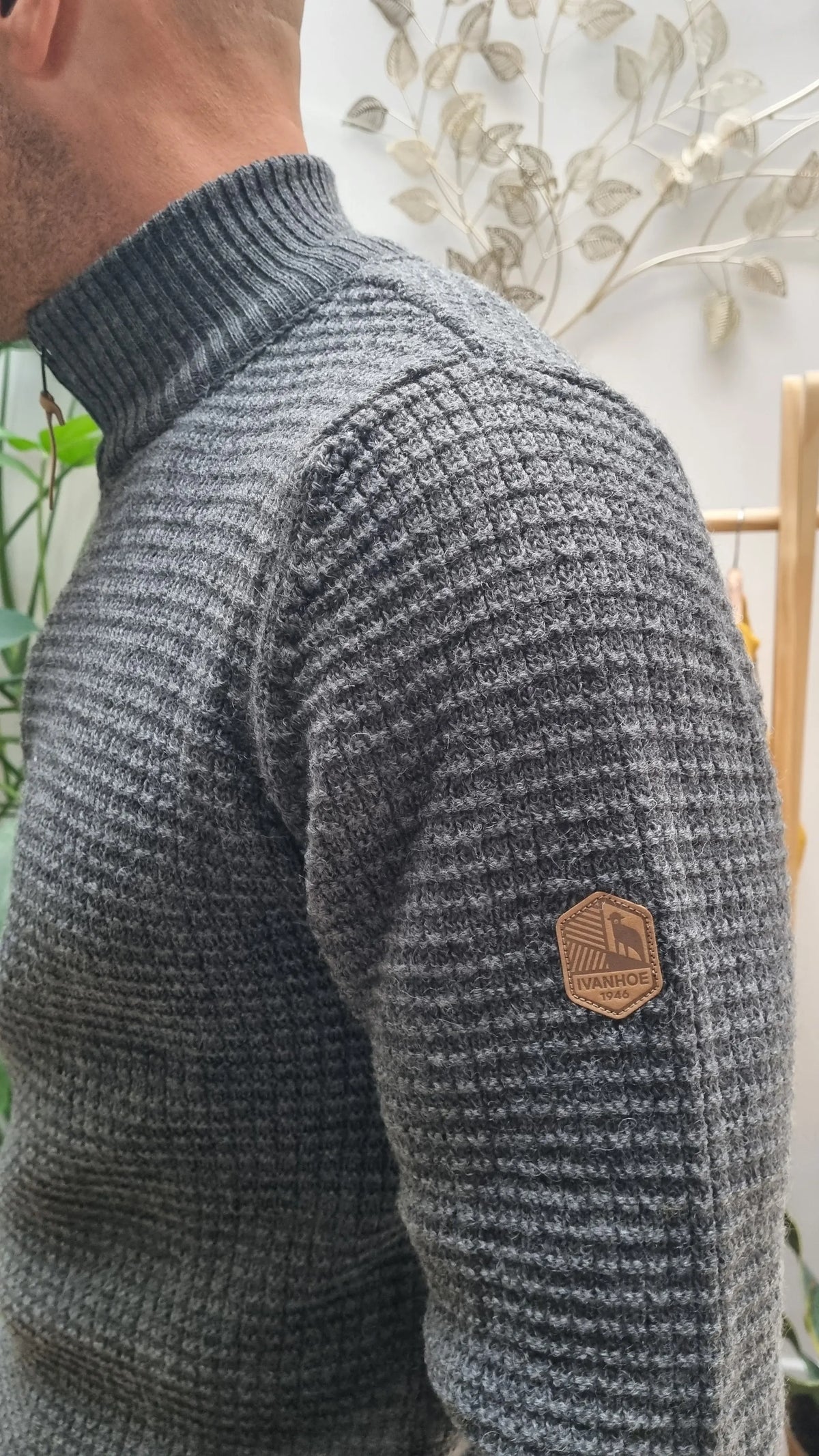 Ivanhoe - Pull homme Moritz demi-zip pure laine