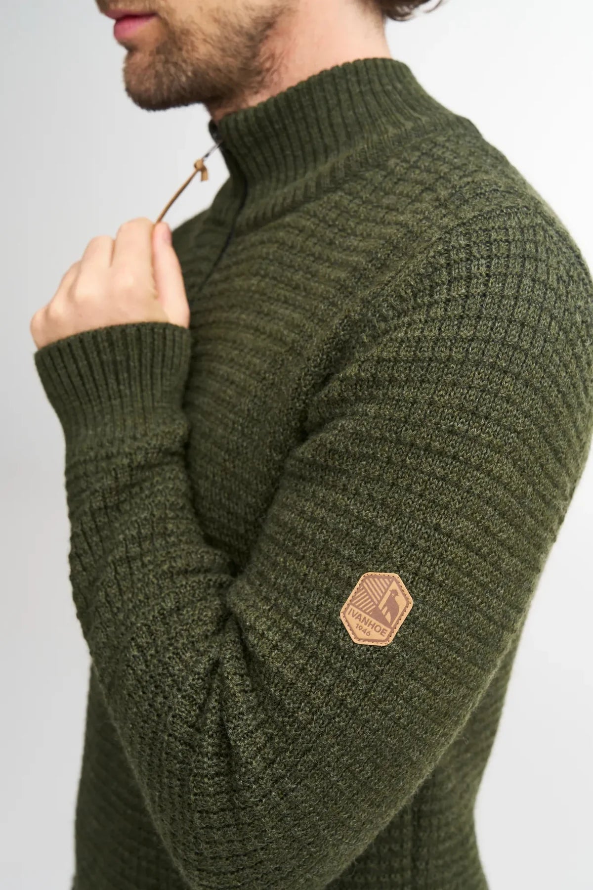 Ivanhoe - Pull homme Moritz demi-zip pure laine