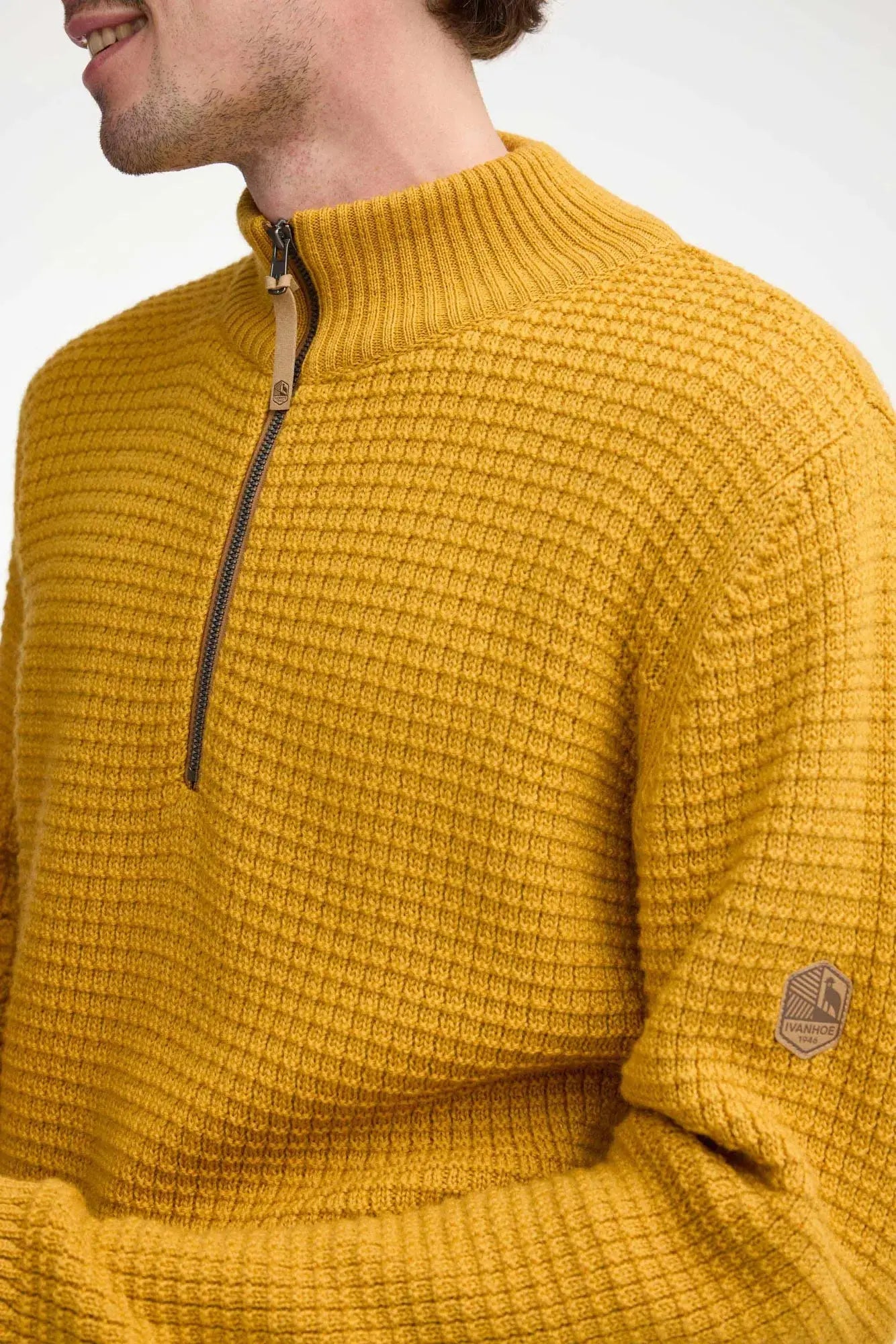 Ivanhoe - Pull homme Moritz demi-zip pure laine