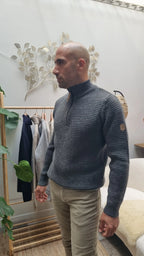 Ivanhoe - Moritz men's half-zip pure wool sweater