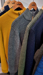 Ivanhoe - Pull homme Moritz demi-zip pure laine