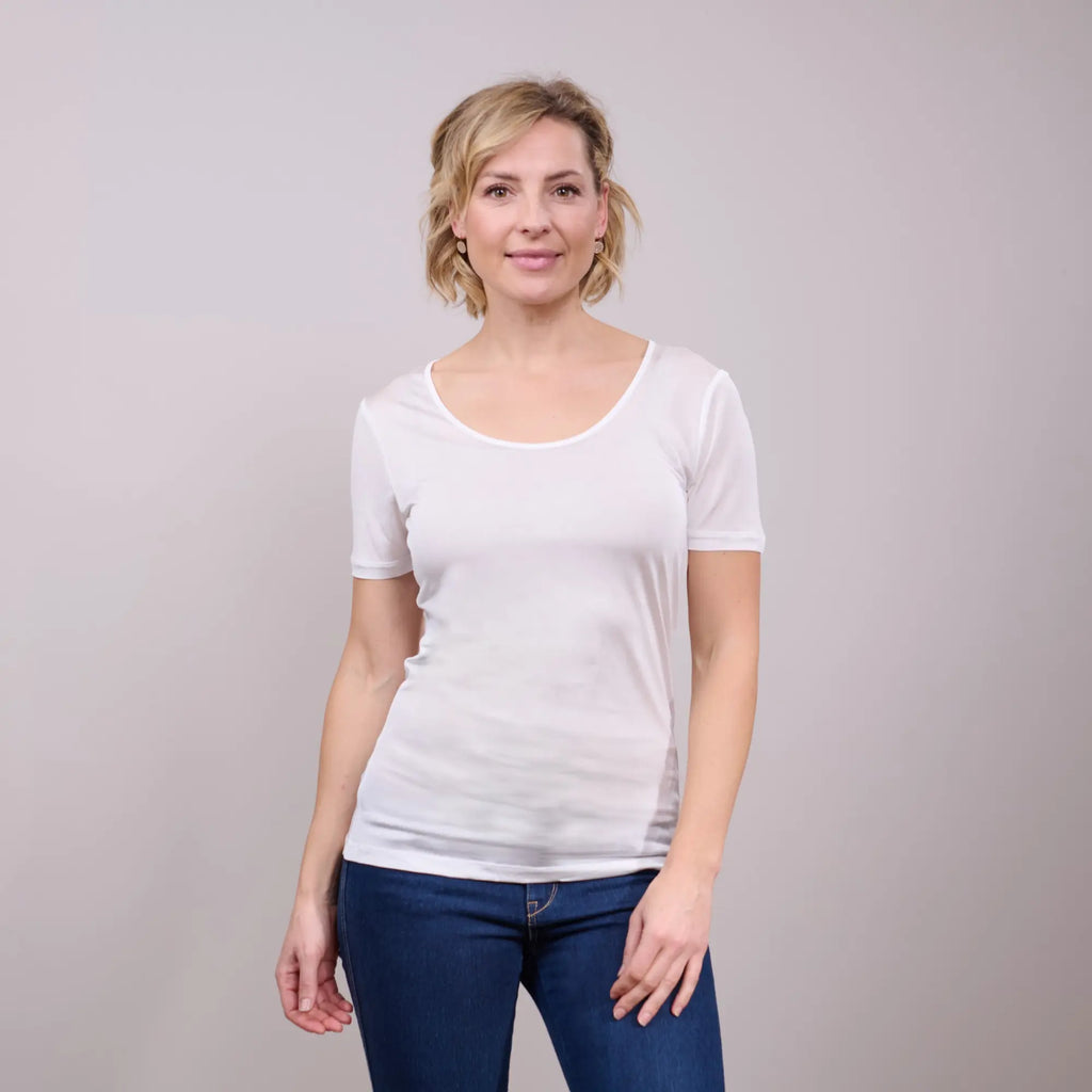 Kokon Zwo - T-shirt femme manches courtes, pure soie Kokon Zwo
