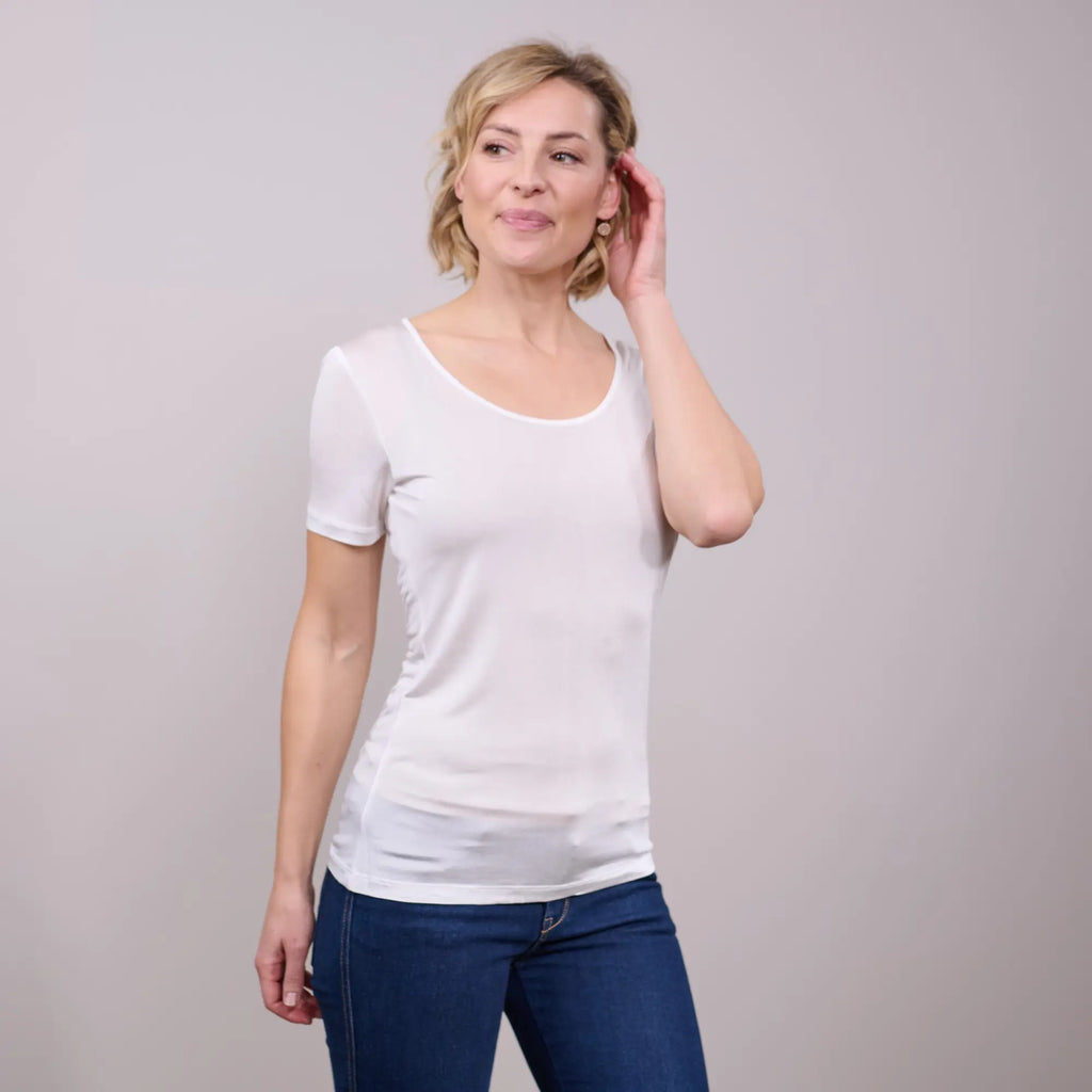 Kokon Zwo - T-shirt femme manches courtes, pure soie Kokon Zwo