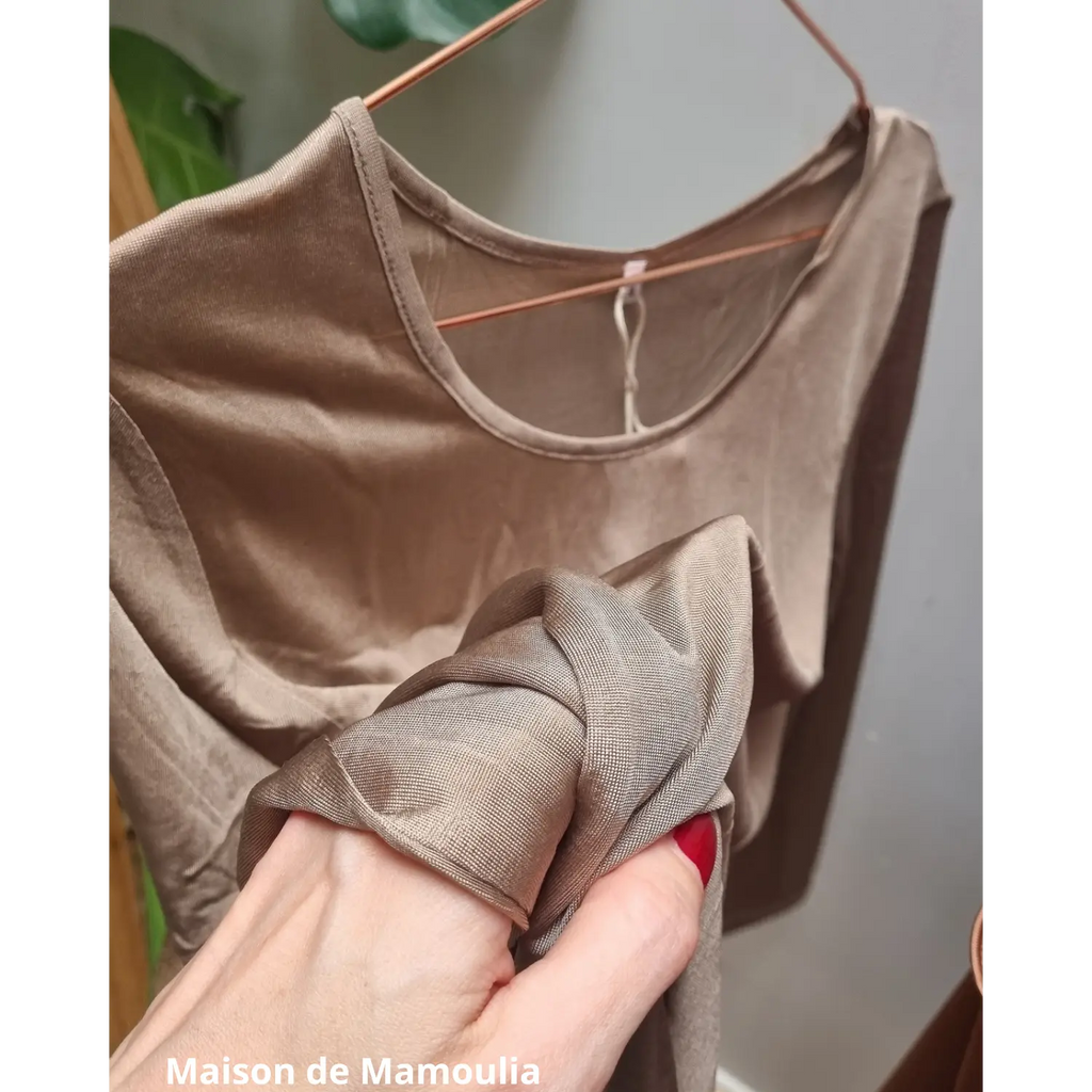 Kokon Zwo - T-shirt femme manches longues, pure soie