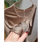 Kokon Zwo - T-shirt femme manches longues, pure soie