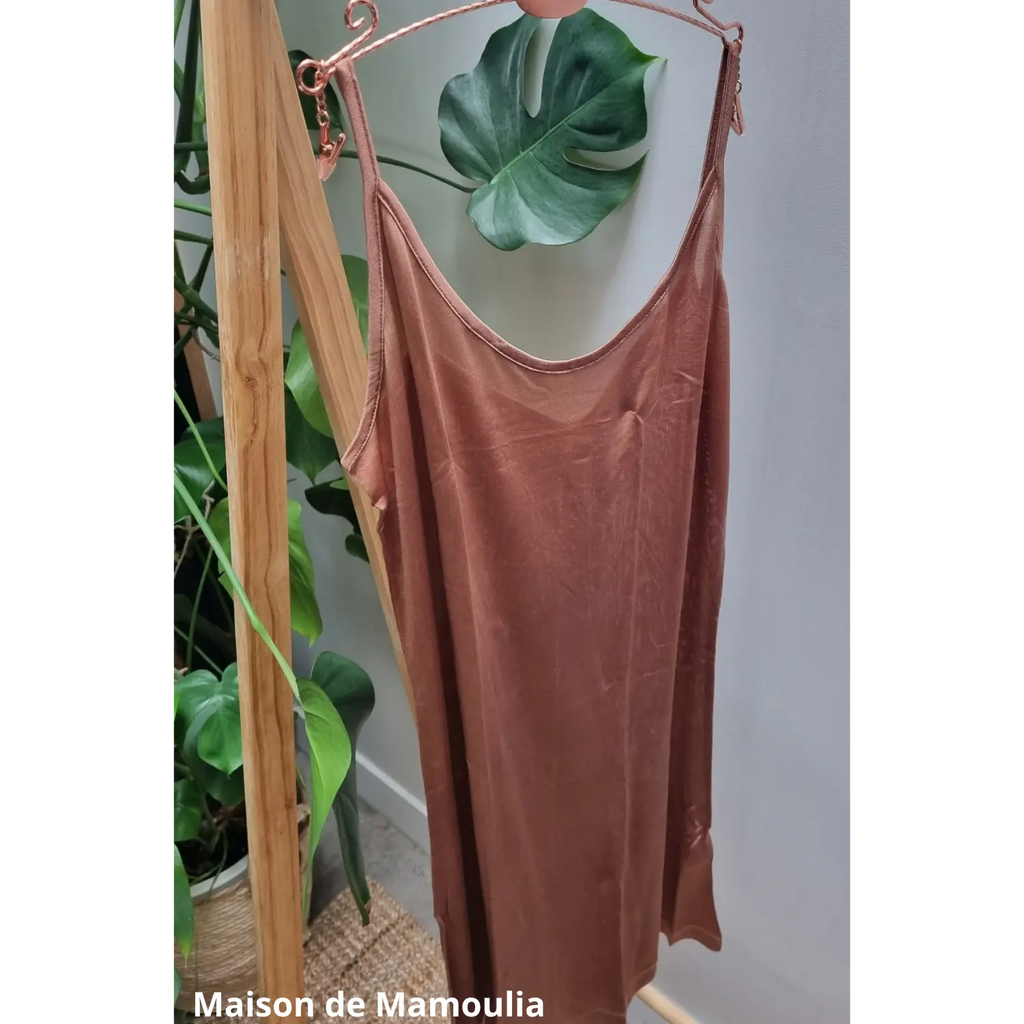 Kokon Zwo - Fond de robe à bretelles fines en pure soie