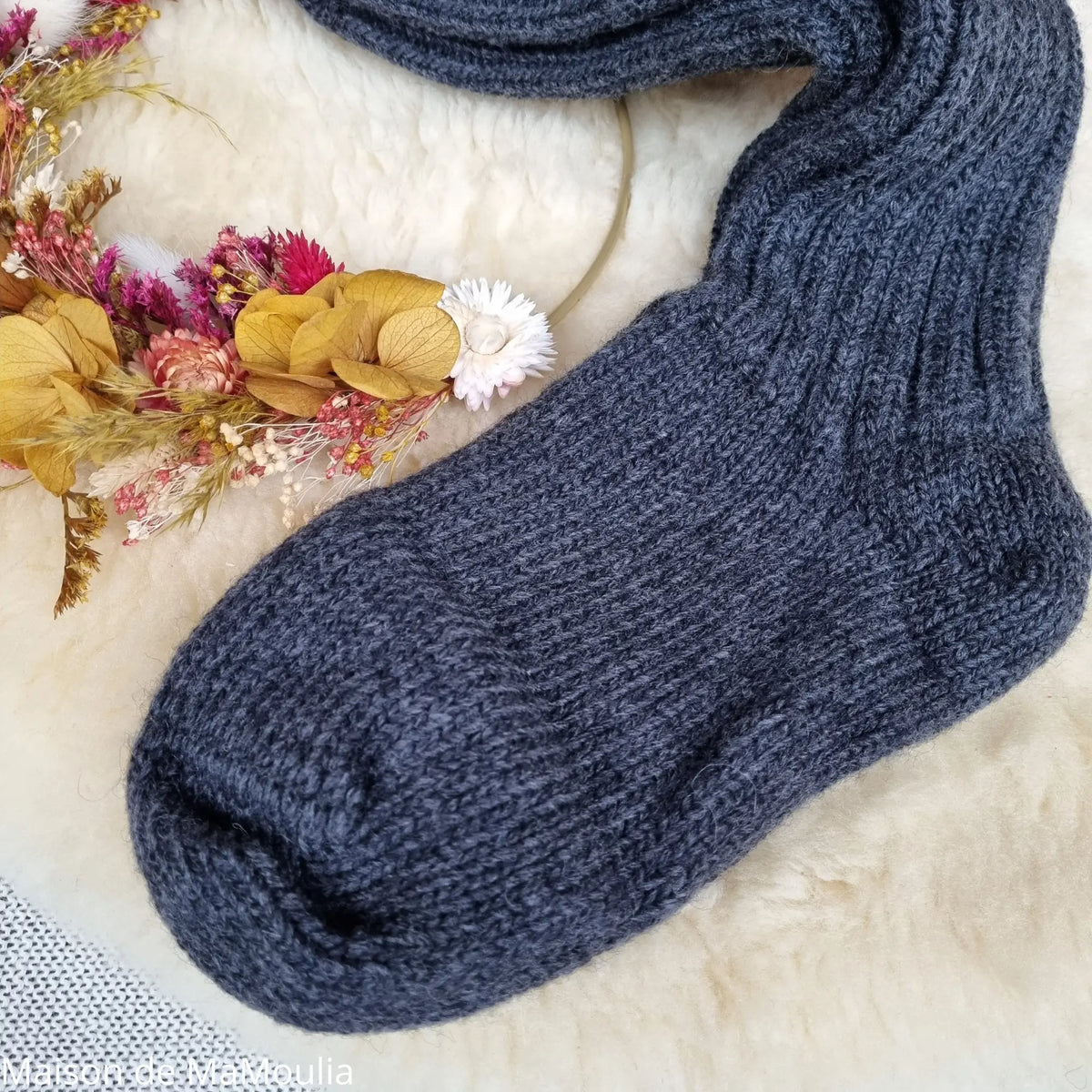 Hirsch Natur - Adult Thick Norwegian Socks - 100% Wool