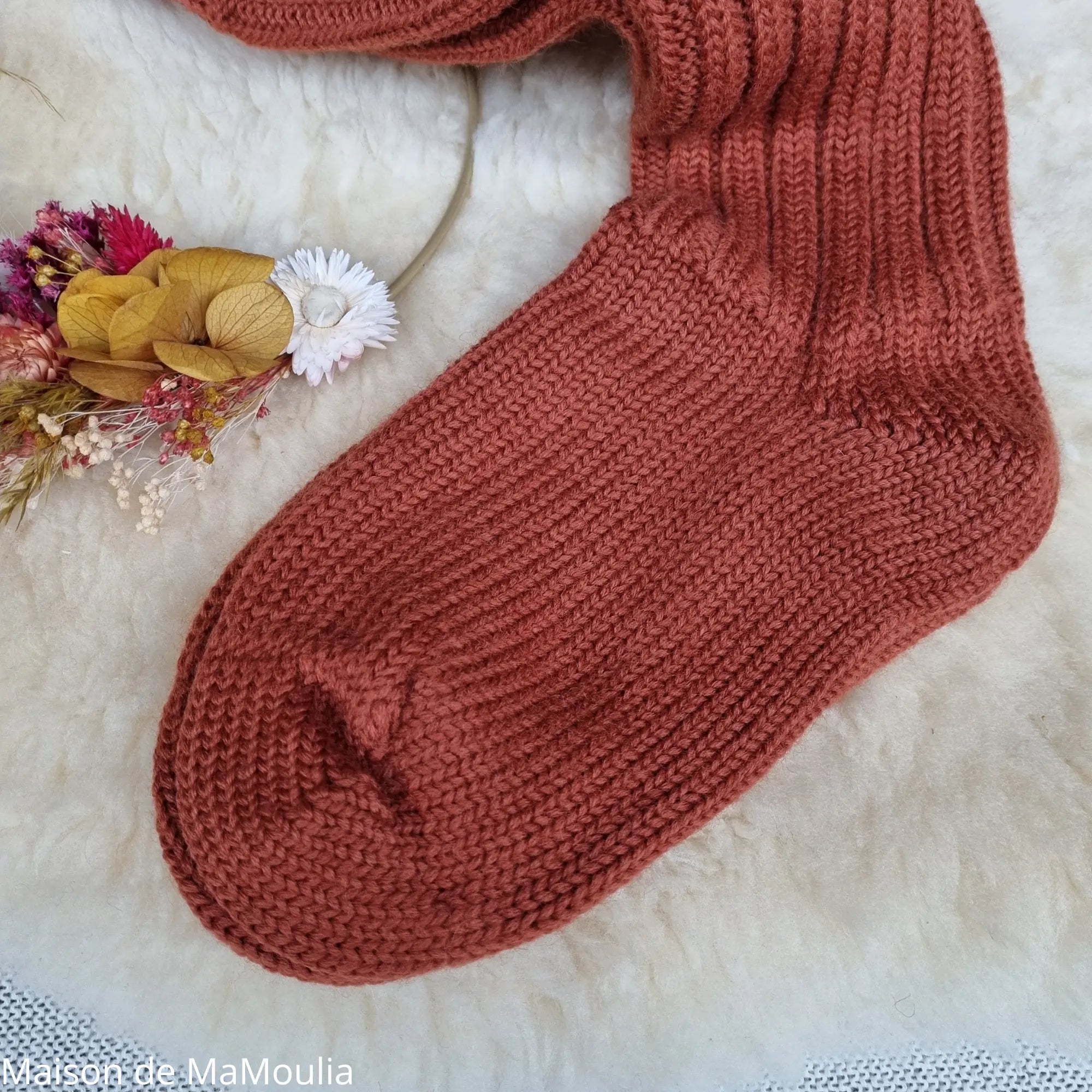 Hirsch Natur - Adult Thick Norwegian Socks - 100% Wool