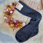 Hirsch Natur - Adult Thick Norwegian Socks - 100% Wool