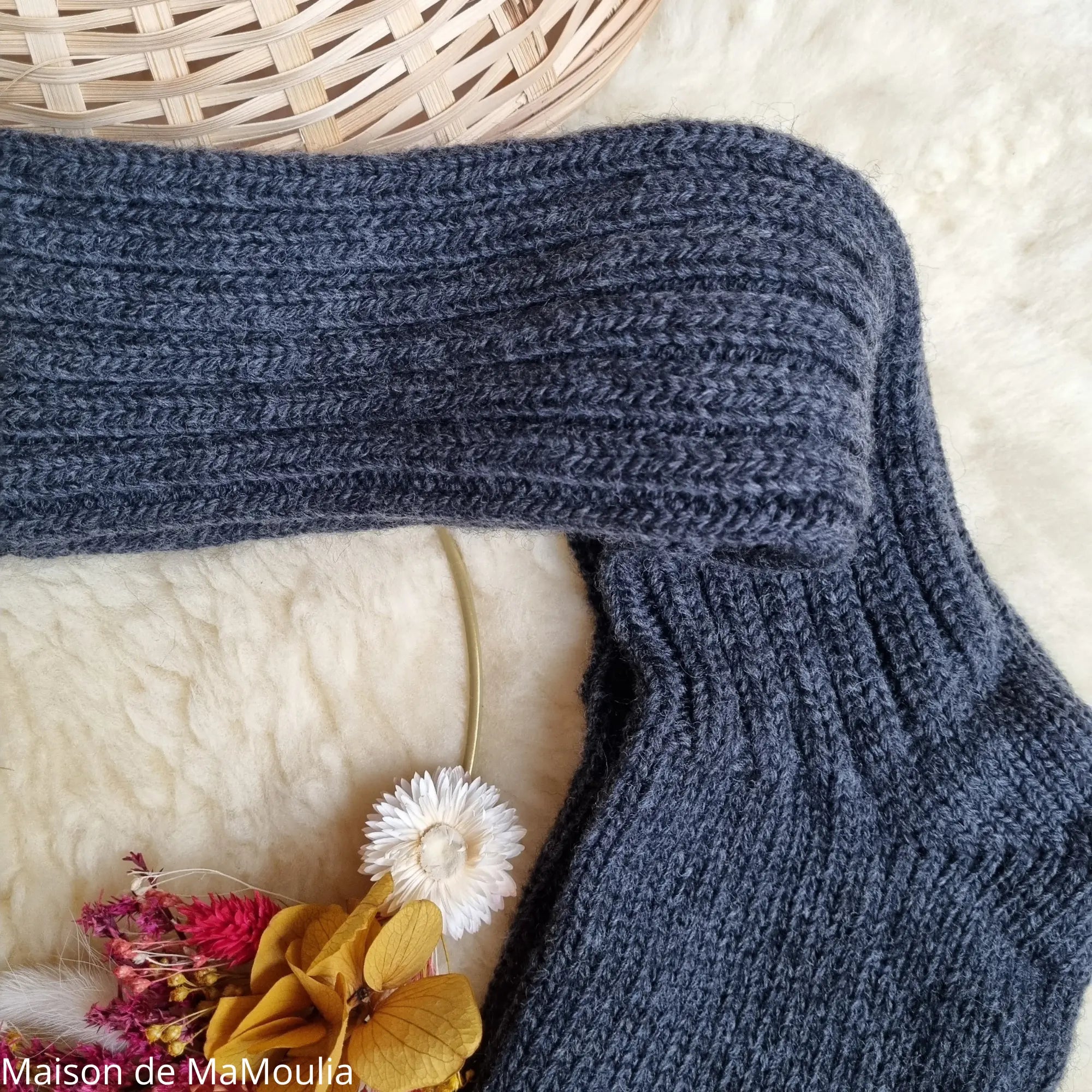 Hirsch Natur - Adult Thick Norwegian Socks - 100% Wool